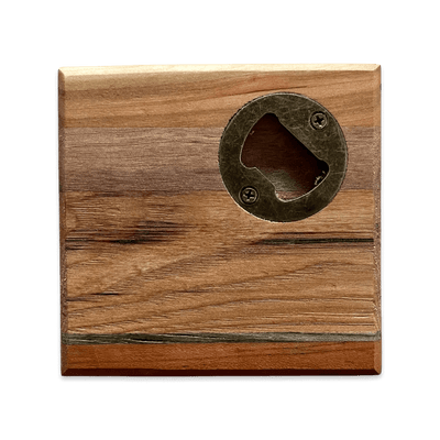 Wooden Coasters with Bottle Opener